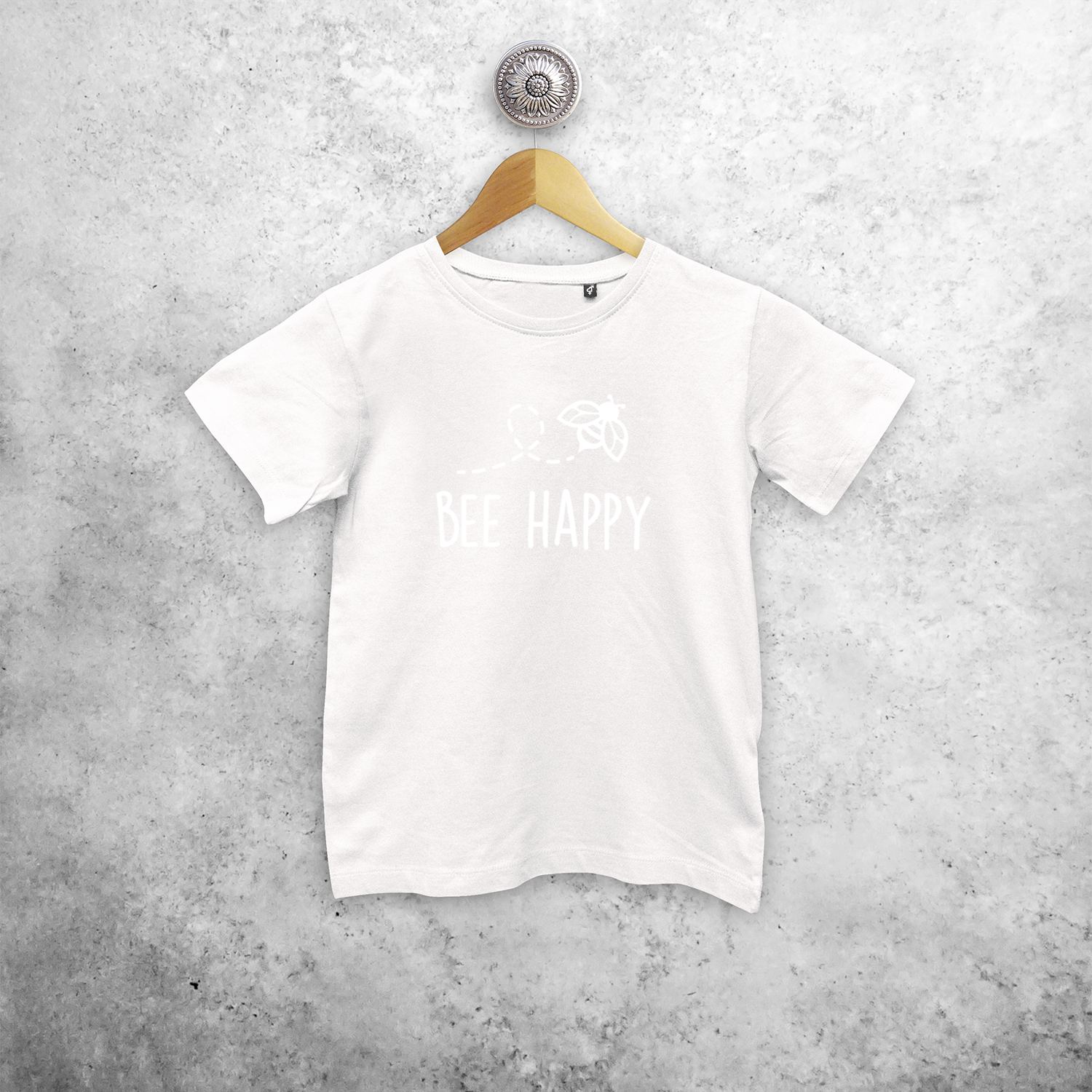 'Bee happy' magic kids shortsleeve shirt
