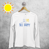 'Bee happy' magic adult longsleeve shirt