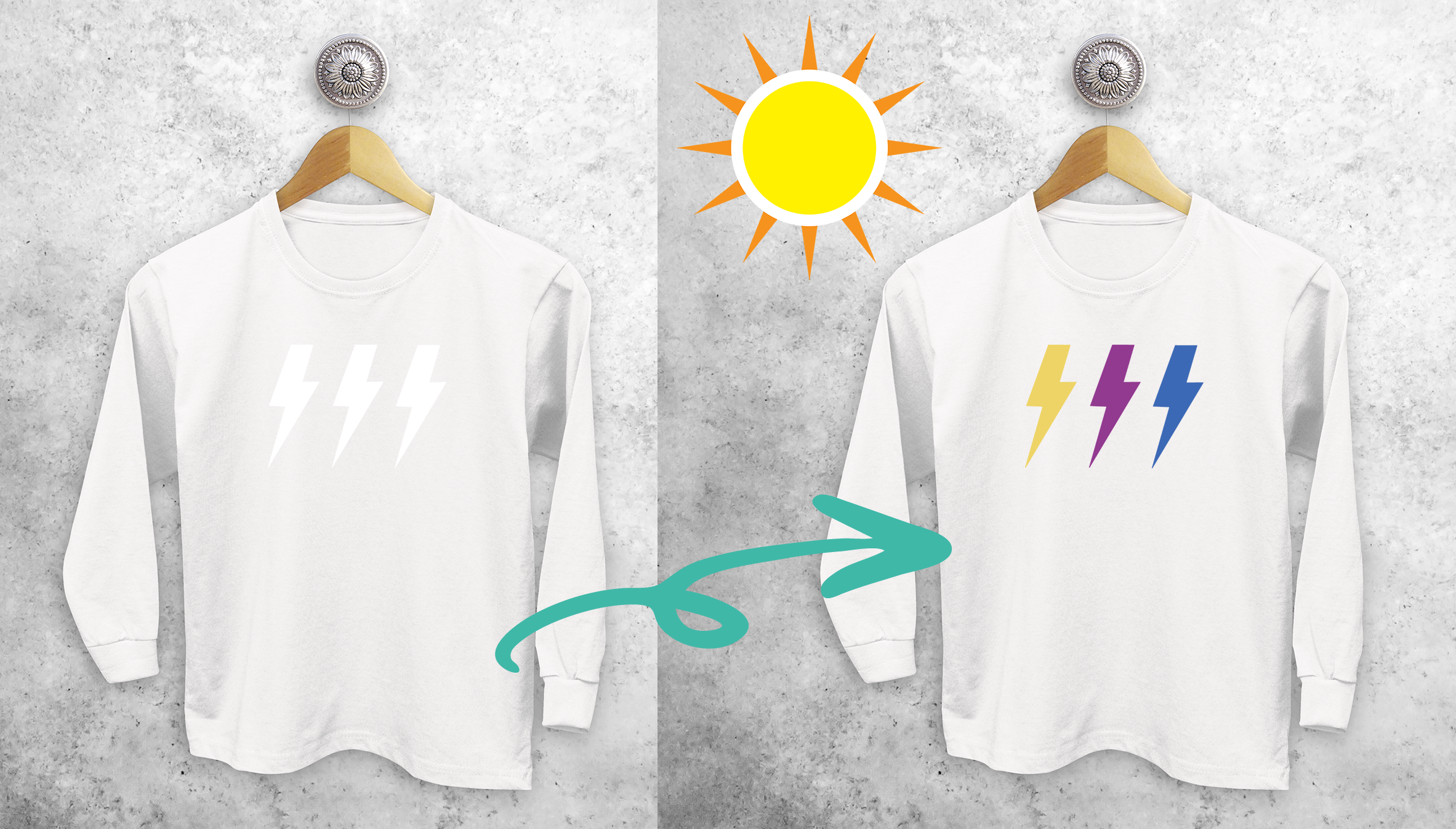 Lightening bolts magic kids longsleeve shirt