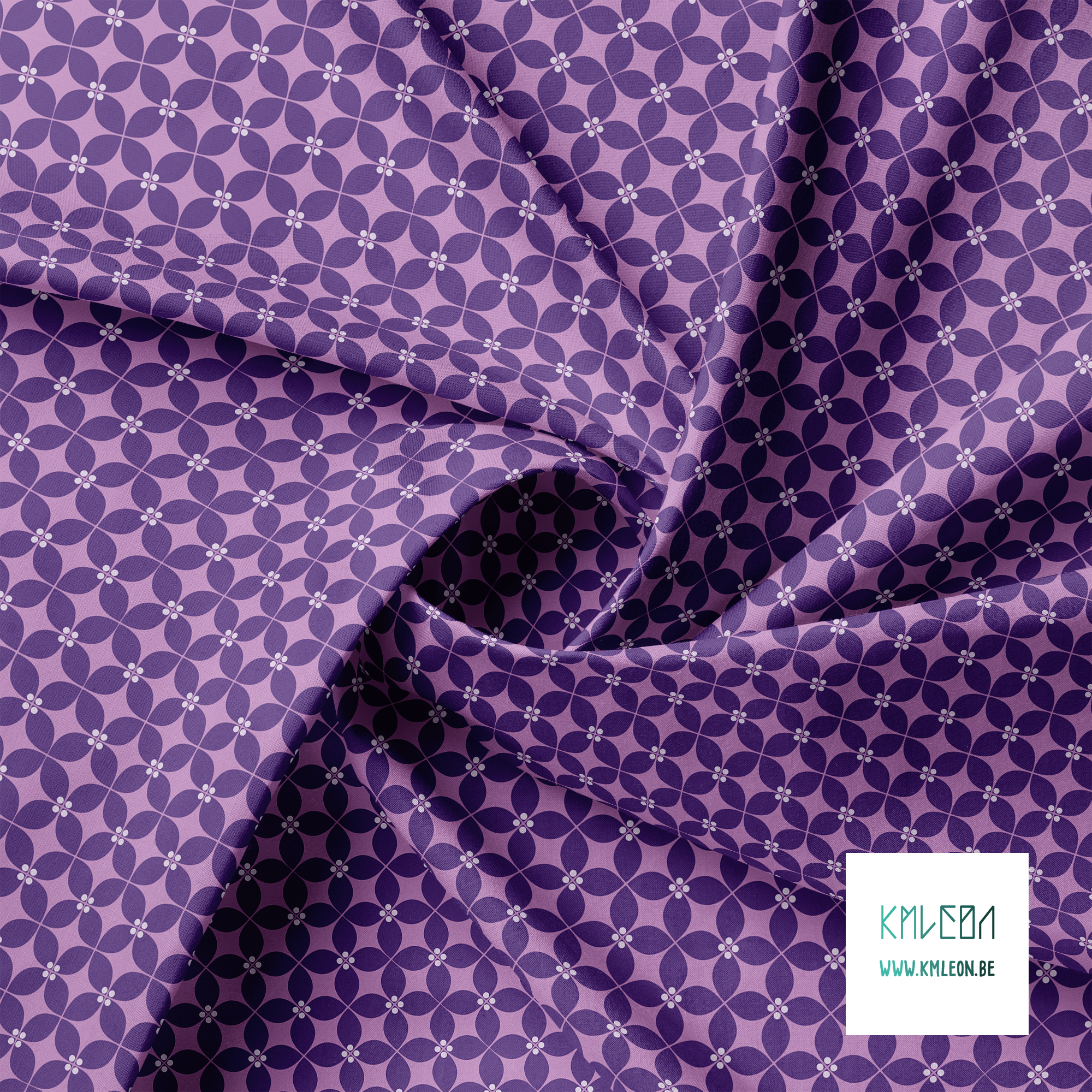 Purple flowers fabric
