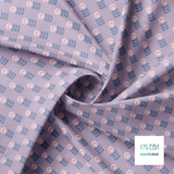 Pink and blue scandi flowers fabric
