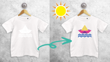 Boat and waves magic kids shortsleeve shirt