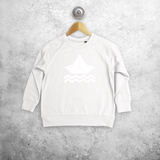 Boat and waves magic kids sweater
