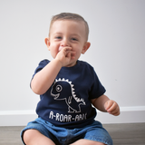 'A-roar-able' baby shortsleeve shirt
