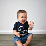 'A-roar-able' baby shirt met korte mouwen