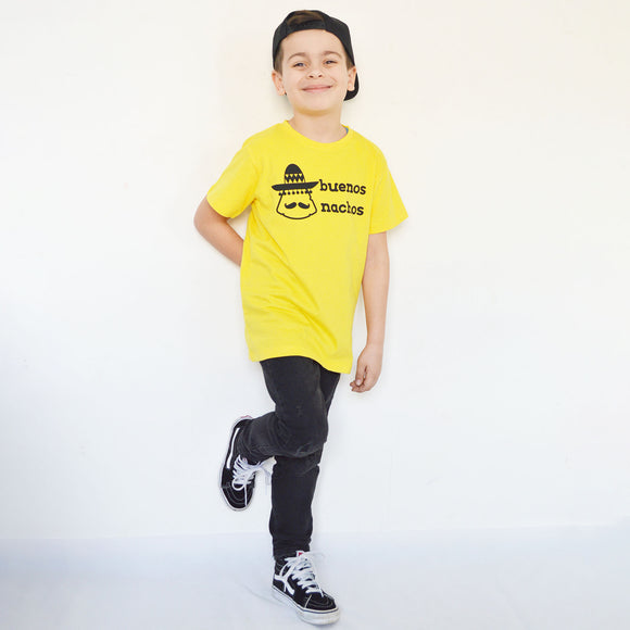 'Buenos nachos' kind shirt met korte mouwen