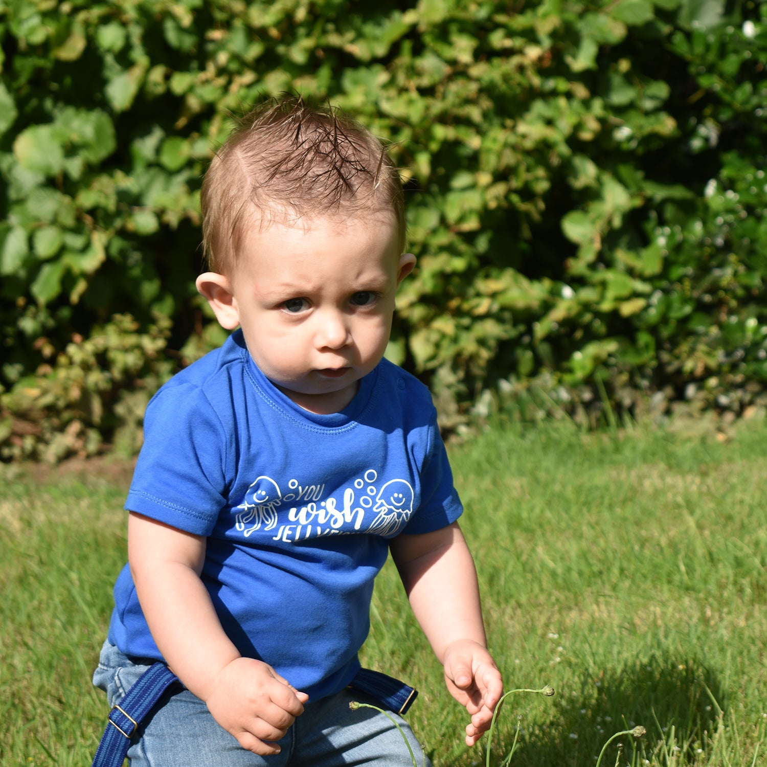 'You wish jellyfish' baby shirt met korte mouwen