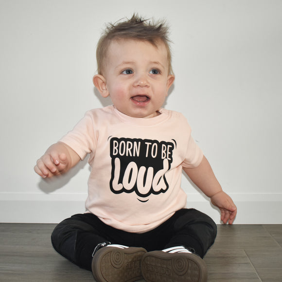 'Born to be loud' baby shortsleeve shirt