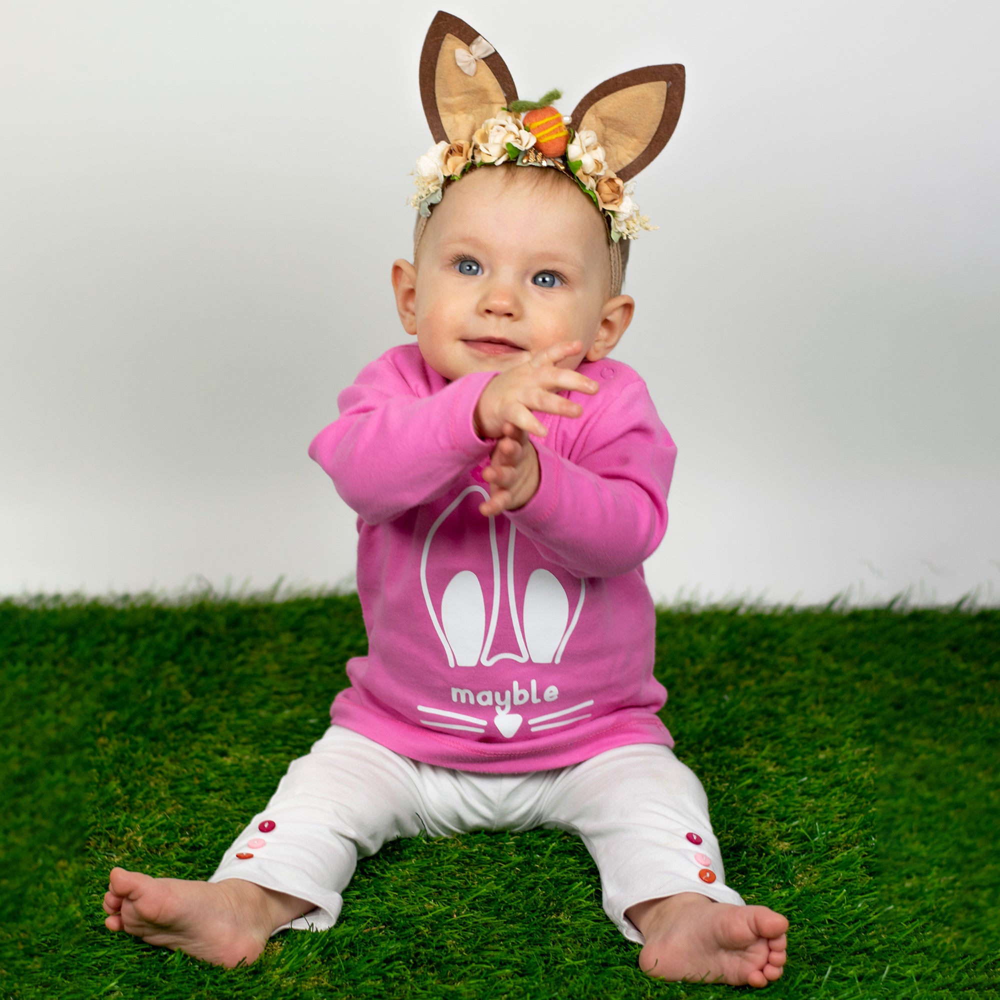 Bunny ears baby sweater