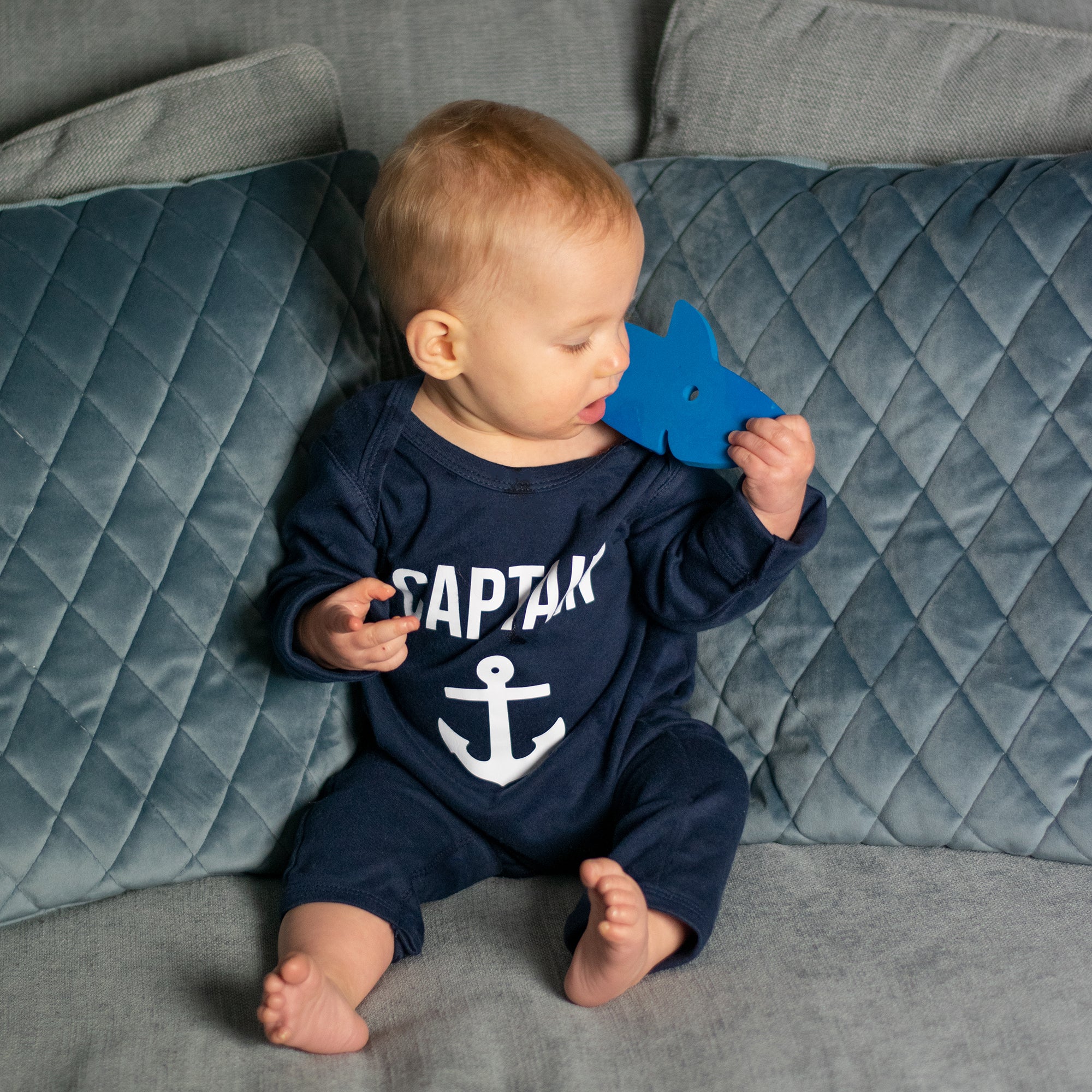 'Captain' baby romper
