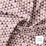 Purple and pink triangles fabric
