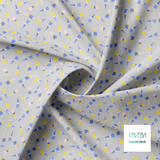 Yellow, pink and periwinkle triangles fabric