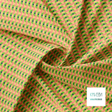 Striped triangles in yellow, pink, green and blue fabric