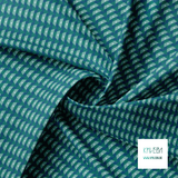 Striped triangles in green and blue fabric