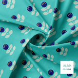 Large blue and teal flowers fabric