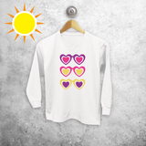 Sunglasses and hearts magic kids longsleeve shirt