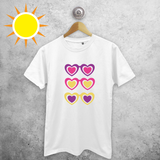 Sunglasses and hearts magic adult shirt