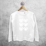 Sunglasses and hearts magic sweater