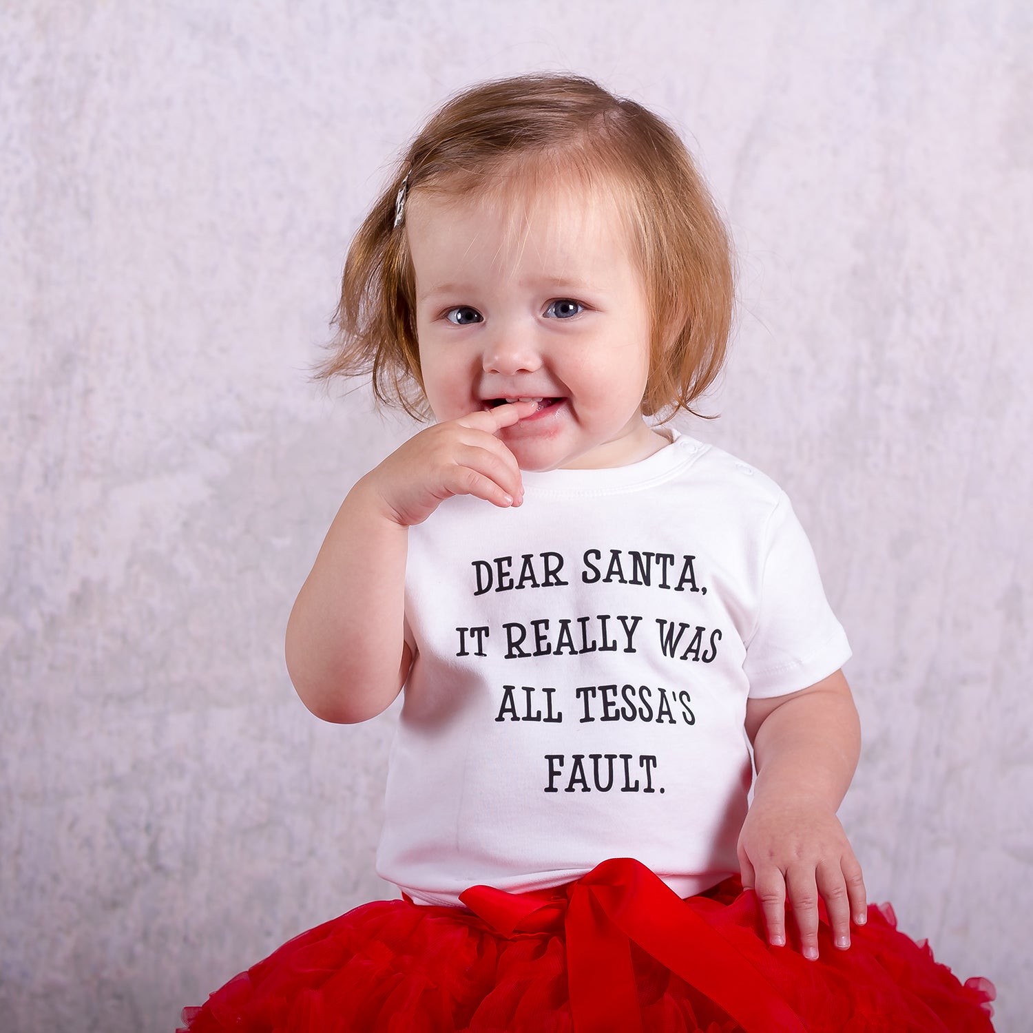 'Santa, it really was....' baby shirt met korte mouwen
