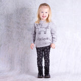'I believe' unicorn kids sweater
