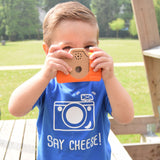 'Say cheese' baby shirt met korte mouwen