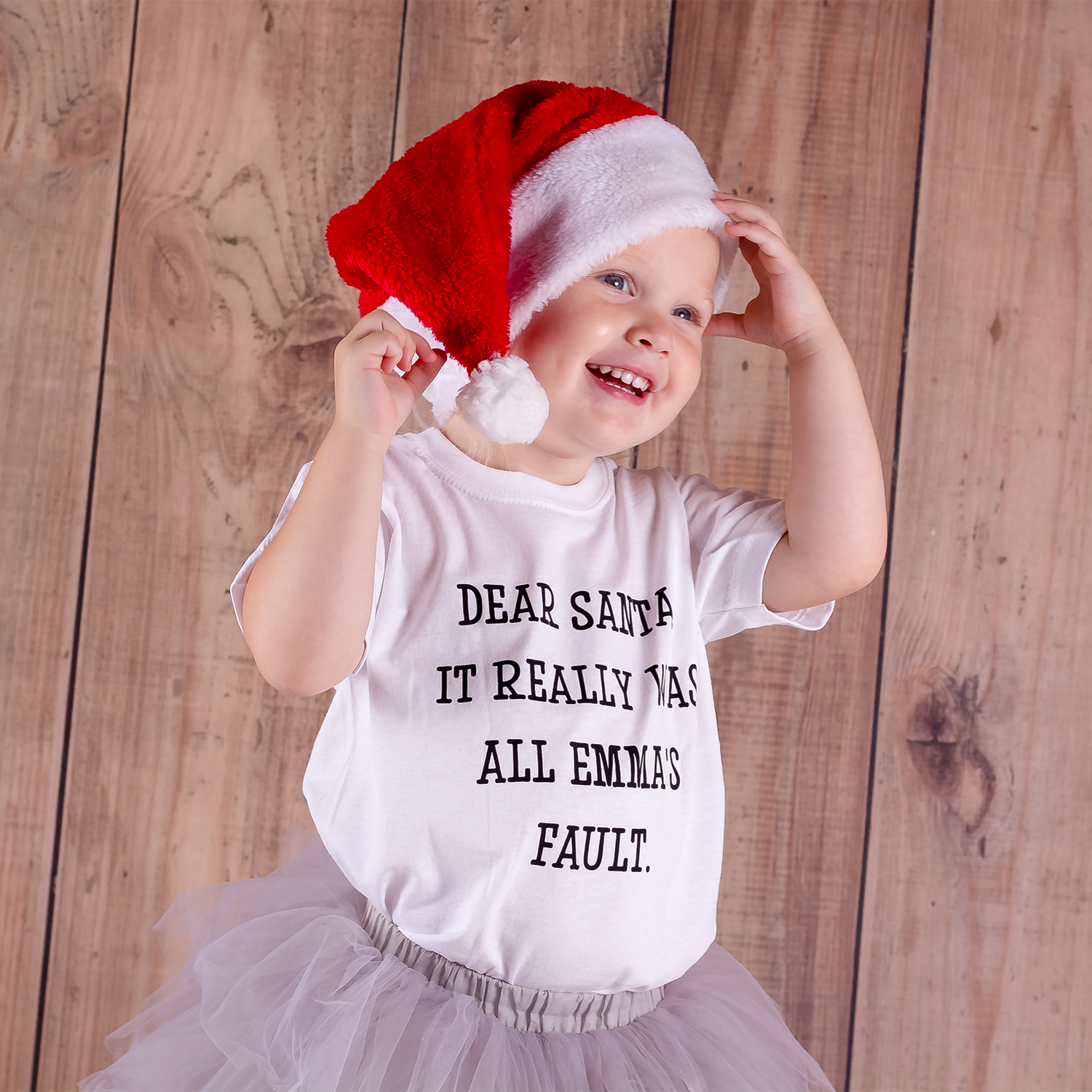 'Santa, it really was....' kind shirt met korte mouwen