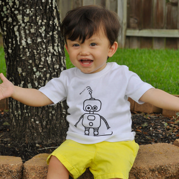 Robot baby shortsleeve shirt