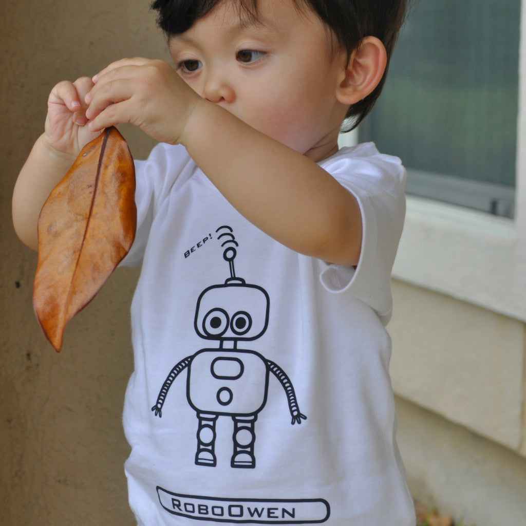 Robot baby shirt met korte mouwen