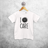 'I donut care' kids shortsleeve shirt