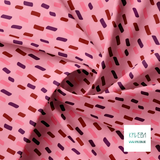 Roze, paarse en rode onregelmatige strepen stof