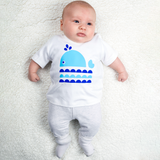 Whale baby shortsleeve shirt