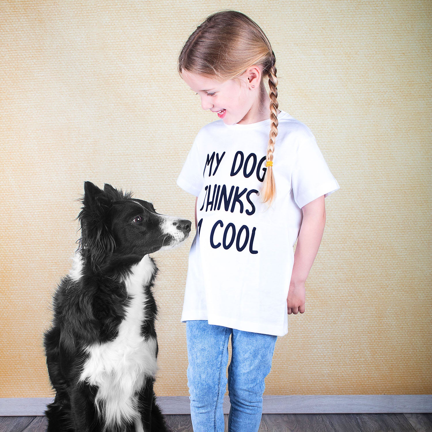'My dog thinks I'm cool' kids shortsleeve shirt