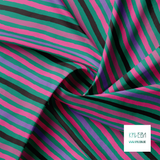 Black, pink and purple stripes fabric