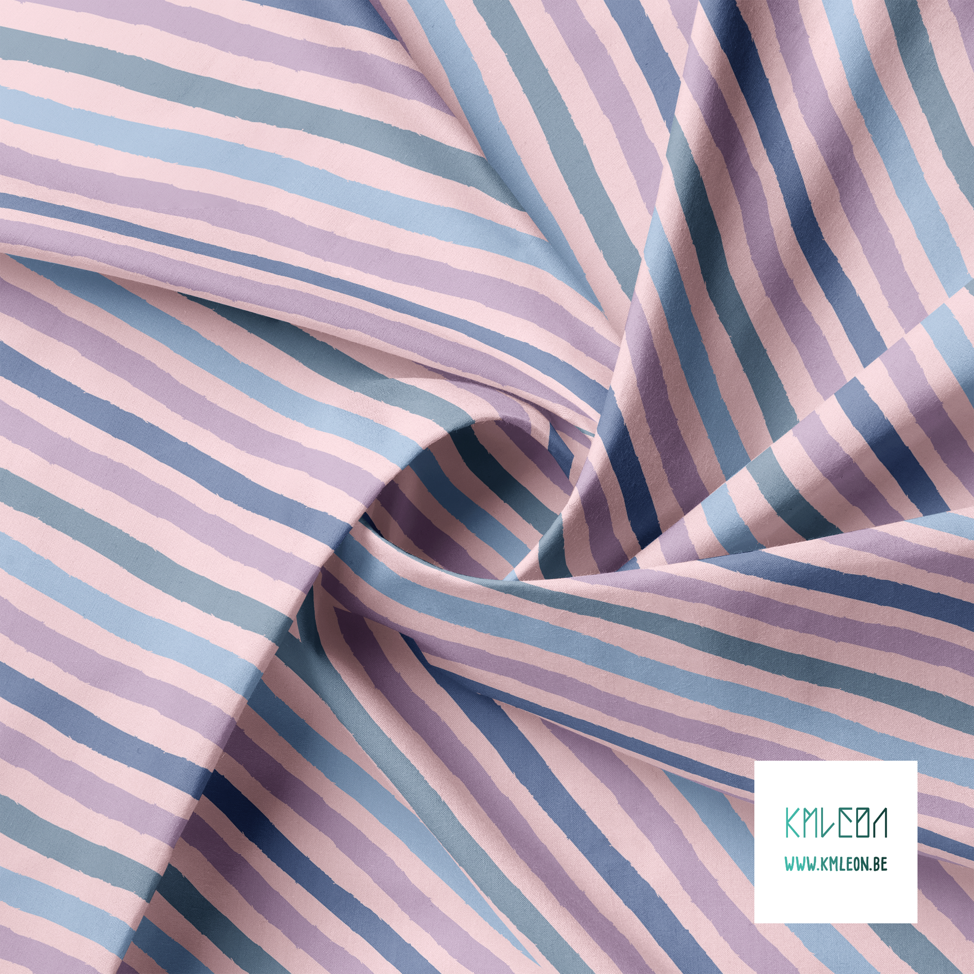 Blue and purple stripes fabric