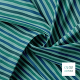 Green and blue stripes fabric