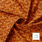 Beige, brown and orange crosses fabric