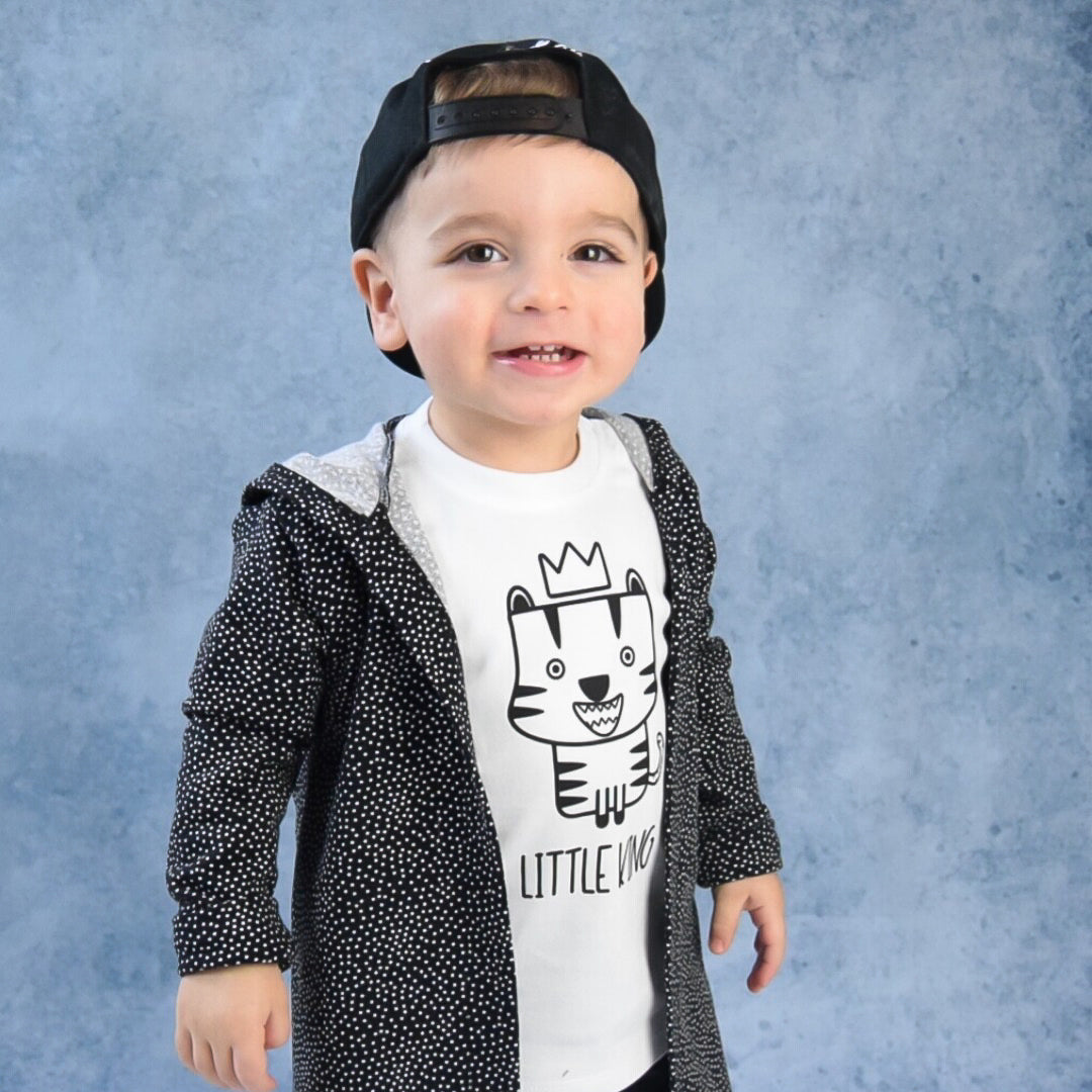 'Little king' baby shortsleeve shirt