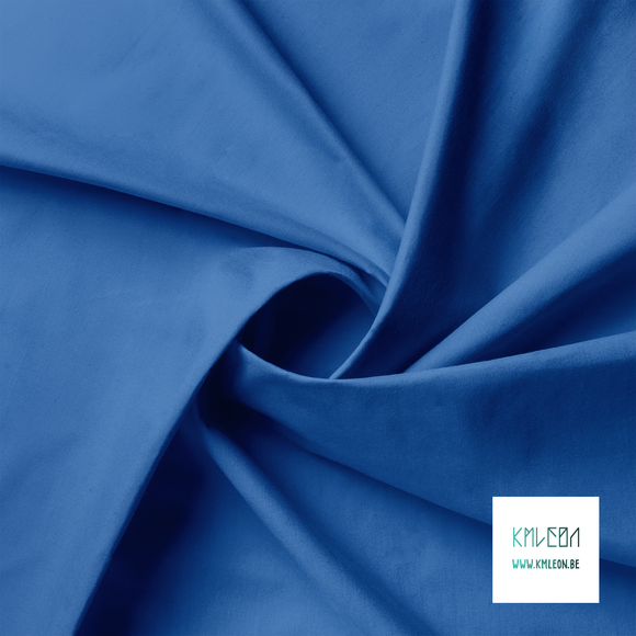 Solid lochmara blue fabric