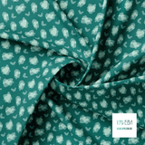 Green leopard print fabric