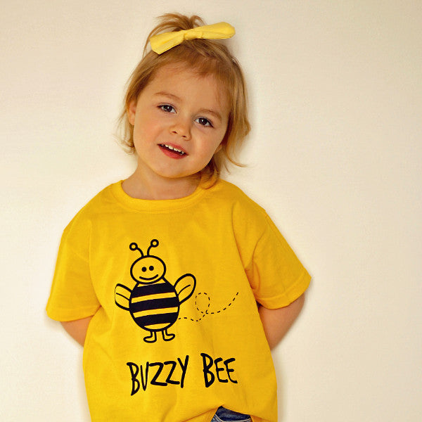 'Buzzy bee' kind shirt met korte mouwen