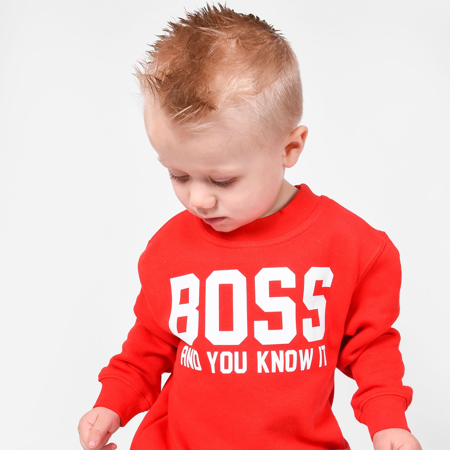 'Boss and you know it' kids sweater