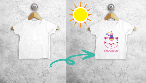 Meownicorn' magisch baby shirt met korte mouwen
