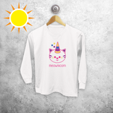 Meownicorn' magisch kind shirt met lange mouwen