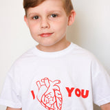 Anatomisch correct hart kind shirt met korte mouwen