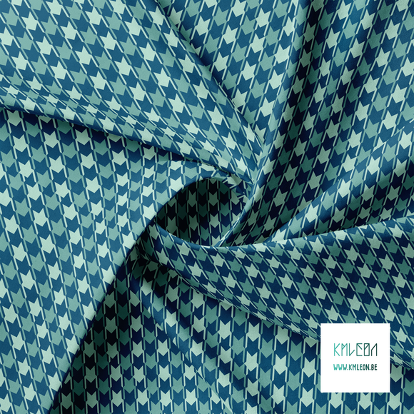 Green houndstooth fabric