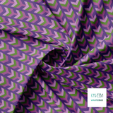 Purple and green arrows fabric