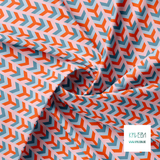 Blue and orange arrows fabric