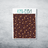 Brown and beige triangles fabric
