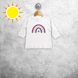 Regenboog en ster magisch baby shirt met lange mouwen