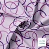 Purple interlocking rings fabric